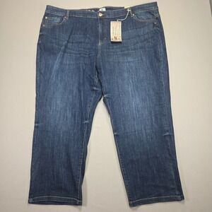 JC Jeans Curvy Fit‎ Straight Leg Dark Wash Denim Jeans Women's 28P